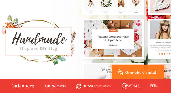 Handmade Shop - Handicraft Blog & Creative Store WordPress Theme