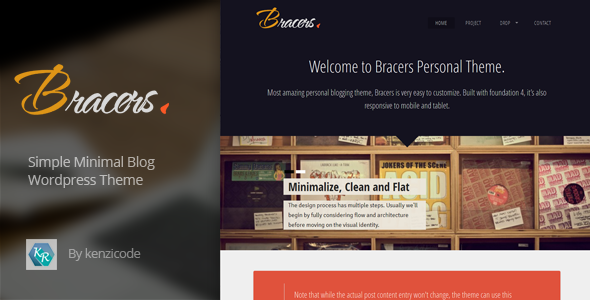 Bracers Personal - Minimal Blog Wordpress Theme