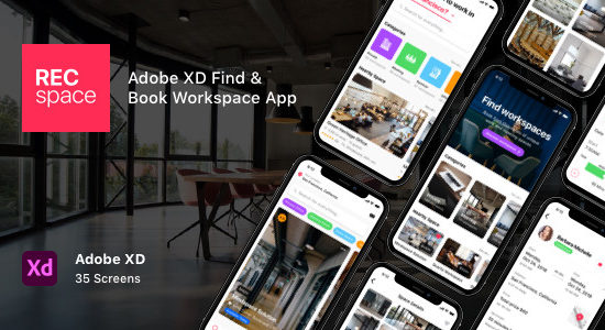 RECspace - Adobe XD Find & Book Workspace App