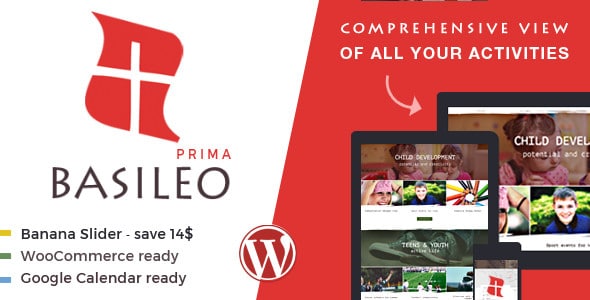 Basileo Prima • Modern WordPress Theme For Church Or Charity