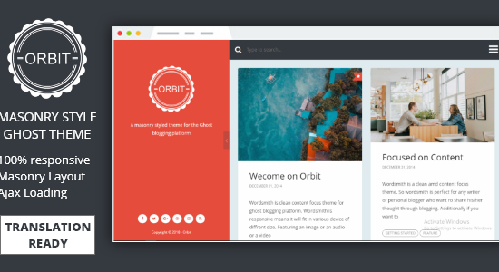 Orbit - Masonry Style Responsive Ghost Theme