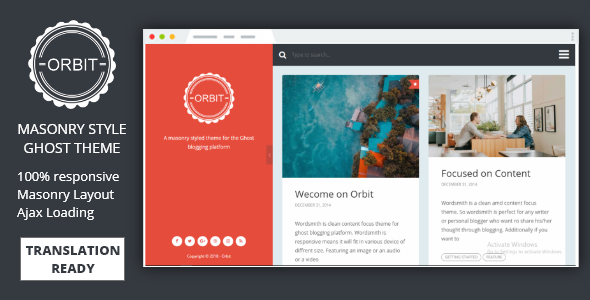Orbit - Masonry Style Responsive Ghost Theme