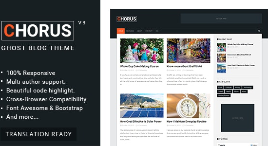 Chorus - Blog and Magazine Ghost Theme