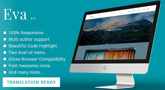 Eva - Responsive Minimal Ghost Theme