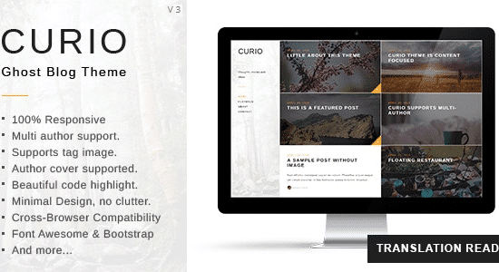 Curio - Responsive Minimal Ghost Theme