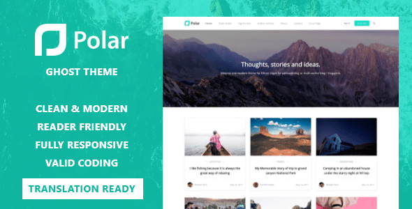 Polar - Minimal Blog and Magazine Ghost Theme