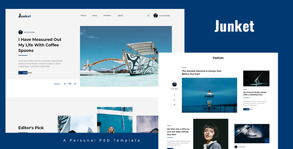 Junket - Personal Blog PSD Template