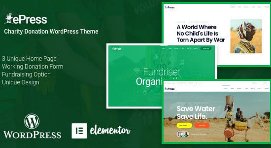 Nonprofit Charity WordPress Theme - ePress