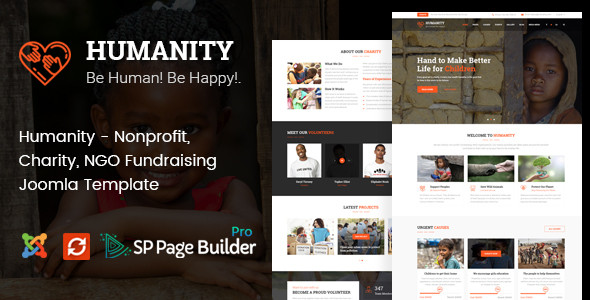 Humanity - Nonprofit, Charity, NGO Fundraising Joomla Template