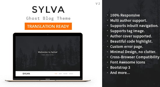 Sylva - Responsive Minimal Ghost Theme