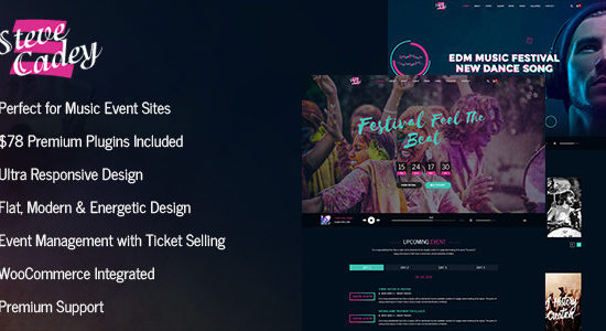 Steve Cadey - WordPress Music Theme For Musicians, DJs, Bands and Solo Artists