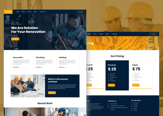 Trotol - Renovation Elementor Template Kit