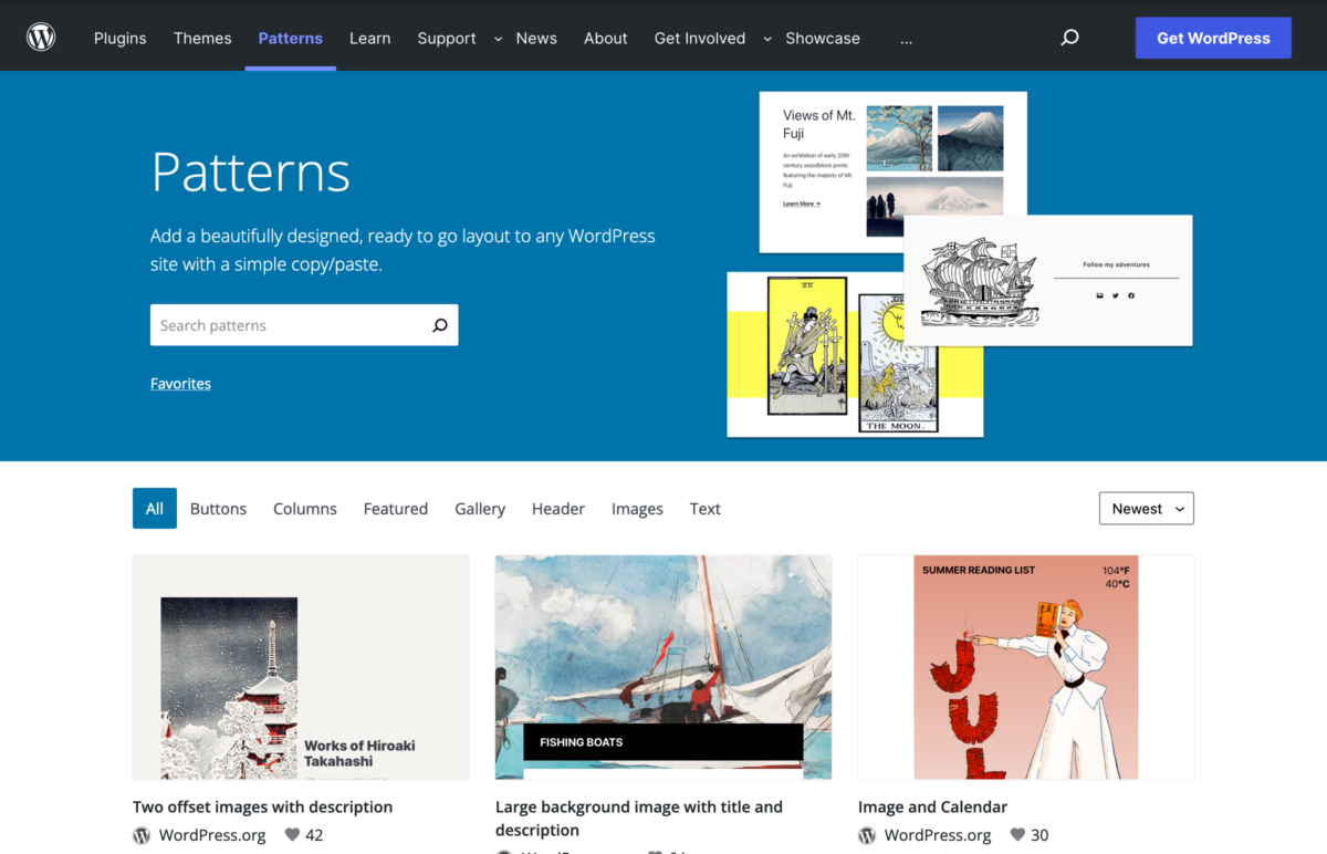home-patterns The Month in WordPress – March 2022 WPDev News 