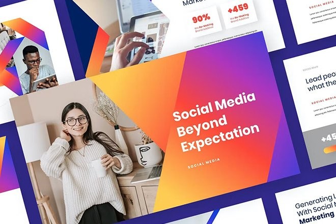 social-media-powerpoint-template 20+ Best Social Media Marketing PowerPoint Templates design tips