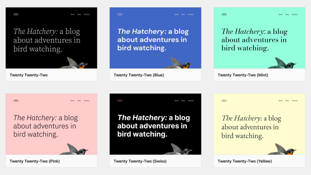 twenty-twenty-two-alternatives WordPress Design Contributors Propose Shipping a Curated Set of Style Variations Instead of a New Default Theme design tips 