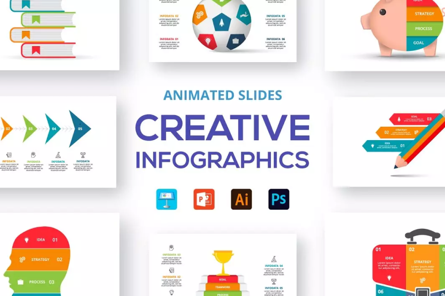 4-Creative-Animated-Infographics Top 10 Creative Powerpoint Templates To Spice Up Any Presentation Business Corporate design tips presentation Powerpoint Templates PowerPoint Google Slides design Creative 