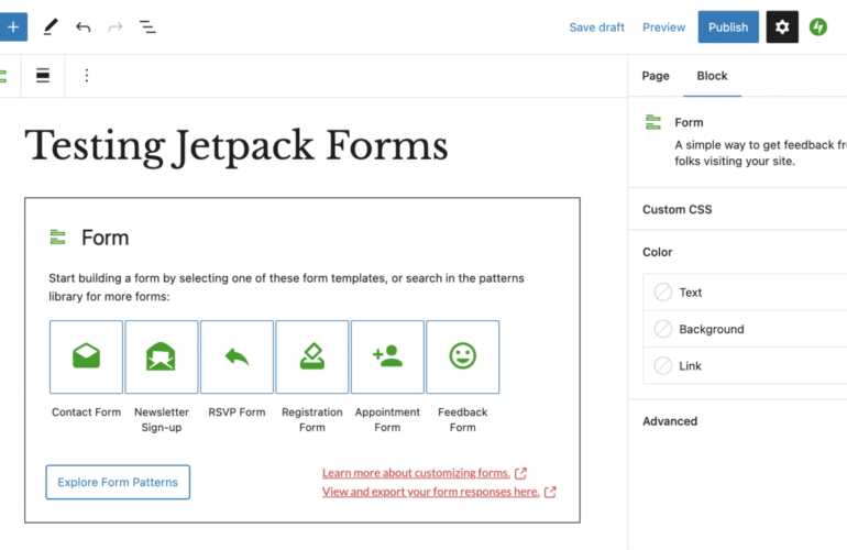 Screen-Shot-2022-12-06-at-8.26.12-PM-770x500 Jetpack 11.6 Adds Block Pattern Support to Forms design tips 