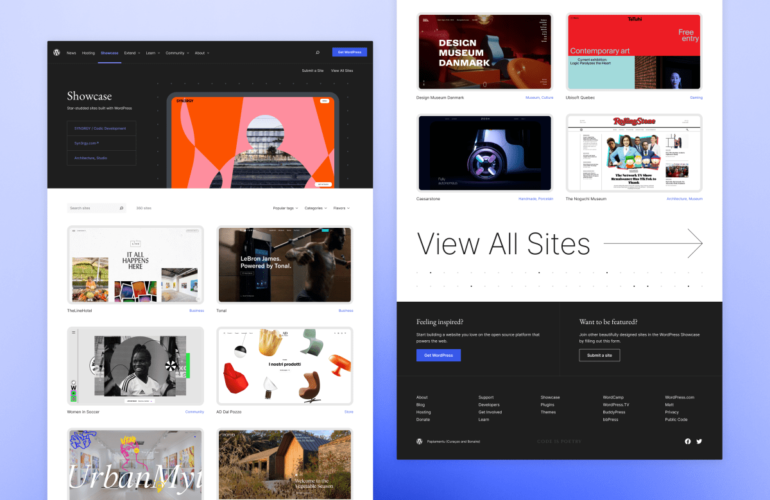 1-showcase-site-770x500 A New WordPress Showcase WPDev News 