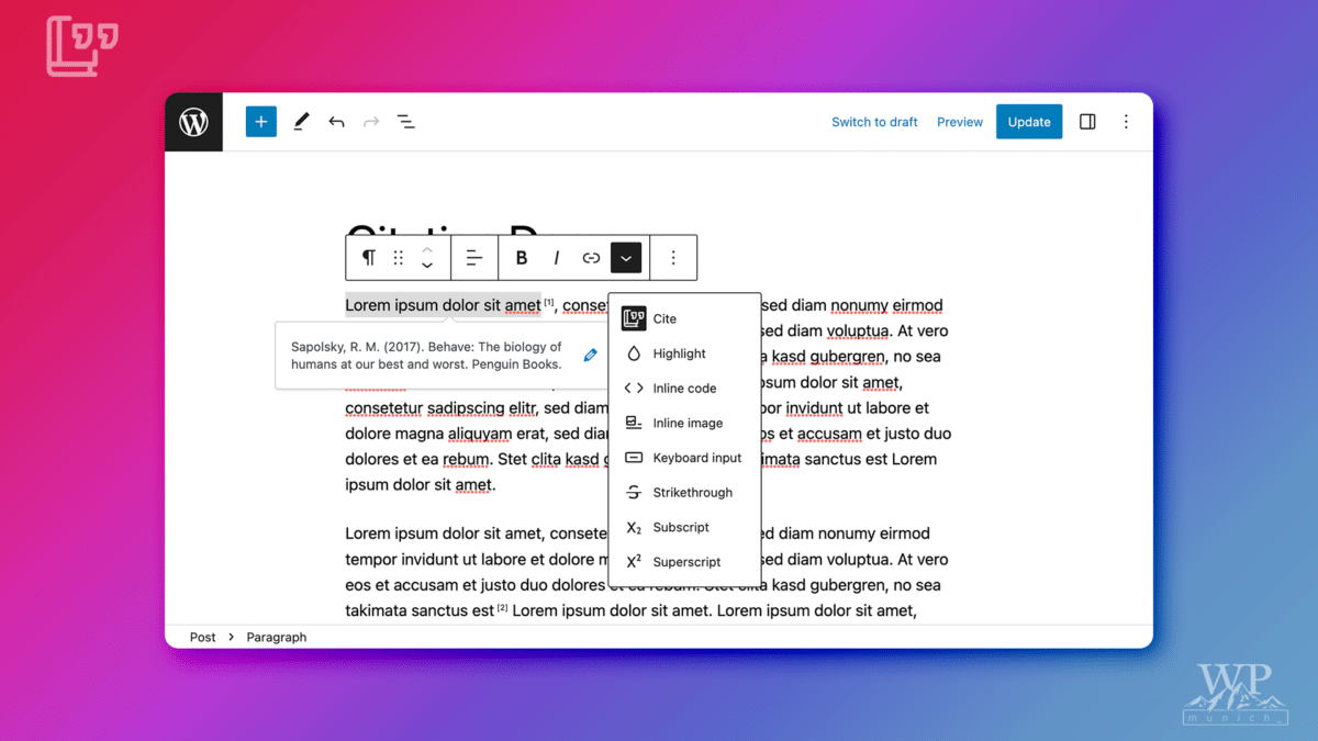 citations-plugin New Plugin Adds Citations and Bibliography Block to WordPress Editor design tips 