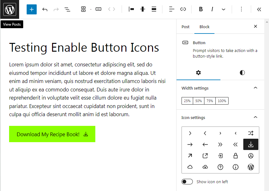 image Add Icons to WordPress’ Core Button Block design tips 